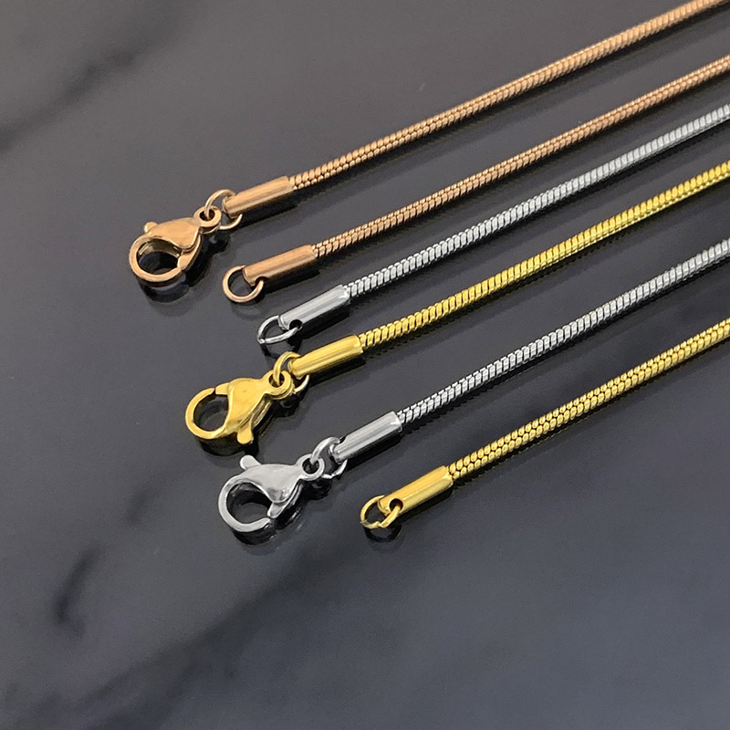 Unisex Gender Fashion Geometric Stainless Steel Plating Necklace 1 Piece