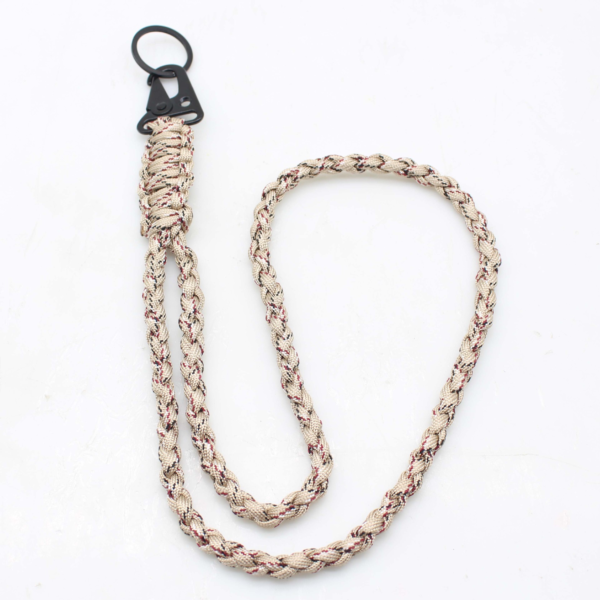 Venta caliente cordón tejido paraguas cuerda cuello cordón teléfono móvil llavero tejido siete núcleos paraguas cuerda acampar al aire libre emergencia