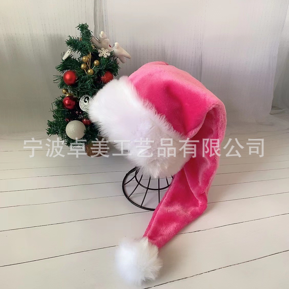 핑크 크리스마스 모자 75cm