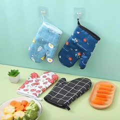 電子レンジ用手袋、実用的、高温耐性、断熱オーブン、黒の火傷防止手袋、肌に優しく、快適で、手を火傷から保護します。