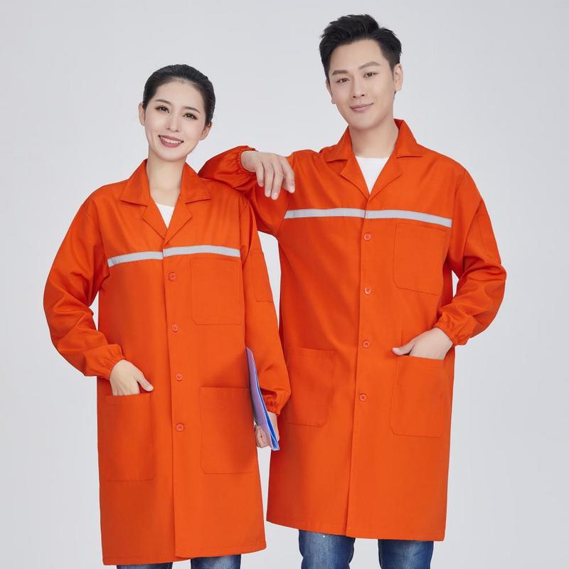 反光条蓝大褂工作服定制logo长大褂养殖防尘车间搬运工程劳保服芳|undefined