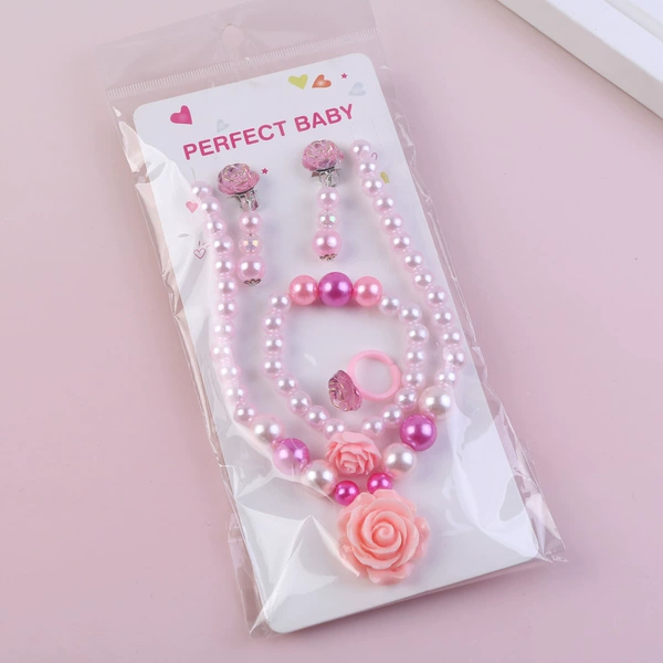 Pink rose 5 -piece set [contains cards]
