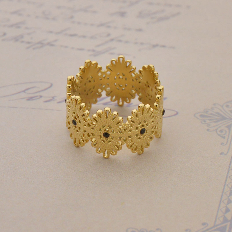 Fashion Geometric Stainless Steel Open Ring Plating Artificial Diamond Stainless Steel Rings