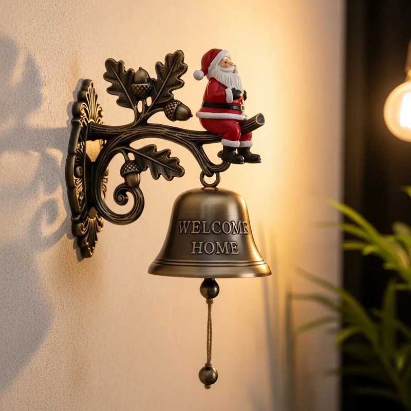 跨境新款Christmas Welcome Doorbell圣诞欢迎悬挂门铃|undefined