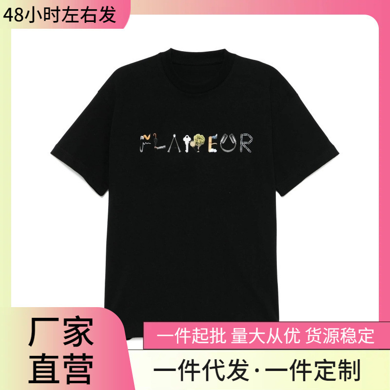 2025 Flaneur Homme Floral Graphic Brand Pattern Printed T-Shirt Summer Cotton Men's and Women's T-Shirt 2025 Flaneur Homme Floral Graphic Brand Pattern Printed T-Shirt Summer Cotton Men's and Women's T-Shirt