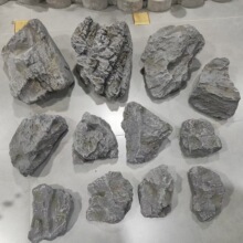 仿真灰色景观PU泡沫石头仙侠影视剧园林庭院黑山石 英德石