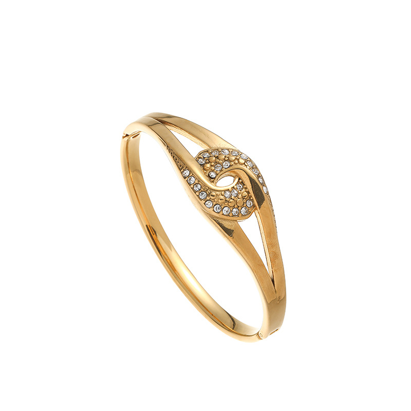 Modern Style Classic Style Geometric Titanium Steel Bangle In Bulk display picture 3