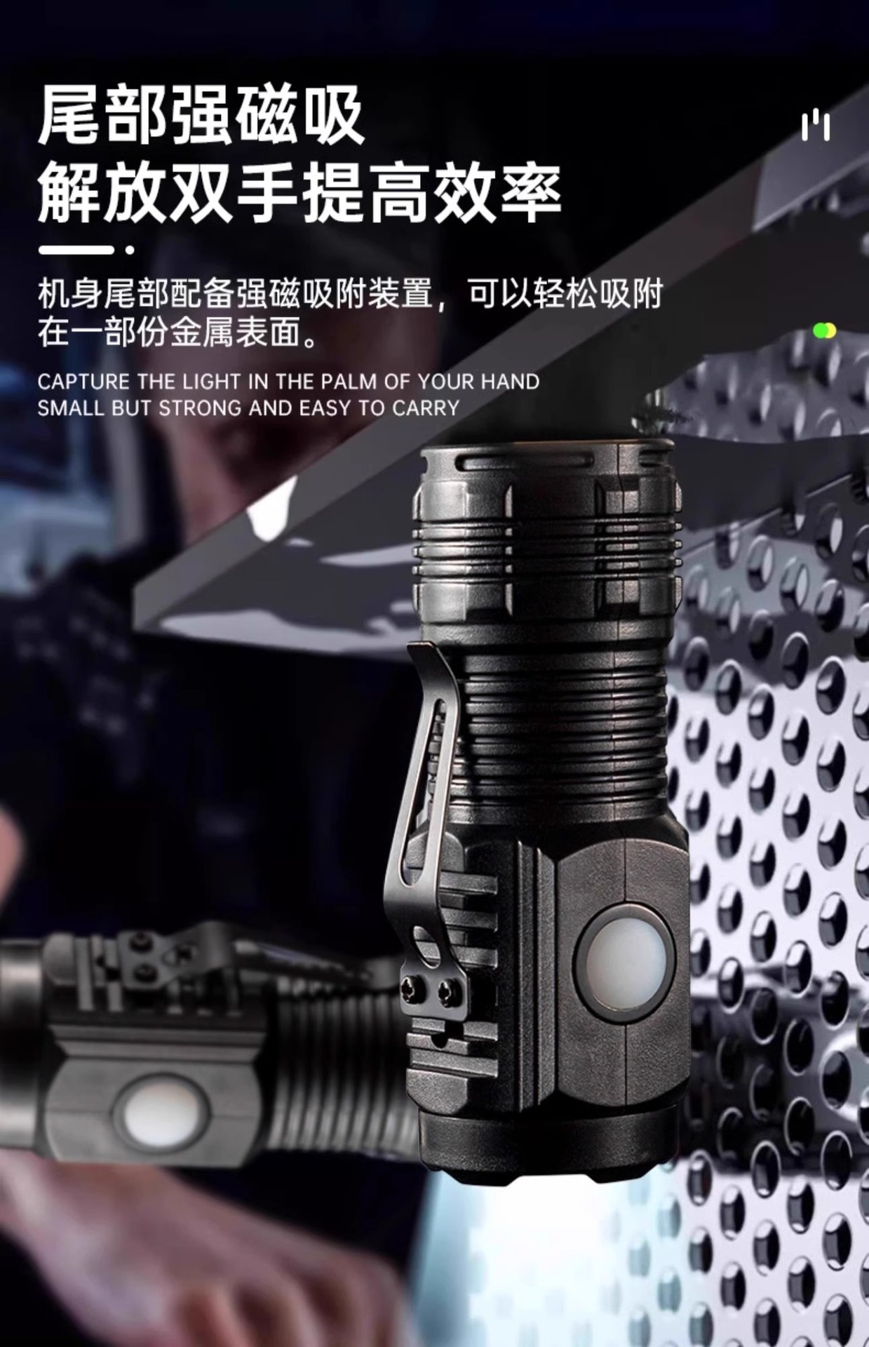 Flashlight with Strong Light, Rechargeable, Outdoor, Ultra-Bright, Long-Range, Small, Mini, Portable, Household, Durable Xenon Led Light