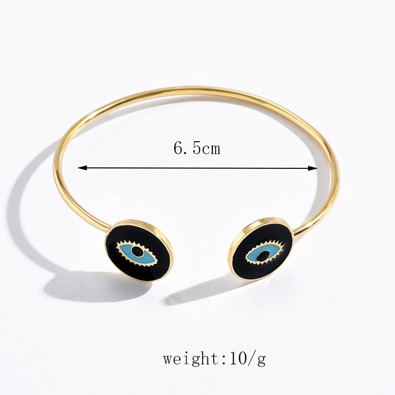 1 Piece Original Design Eye Alloy Enamel Plating Womenu0027S Bangle