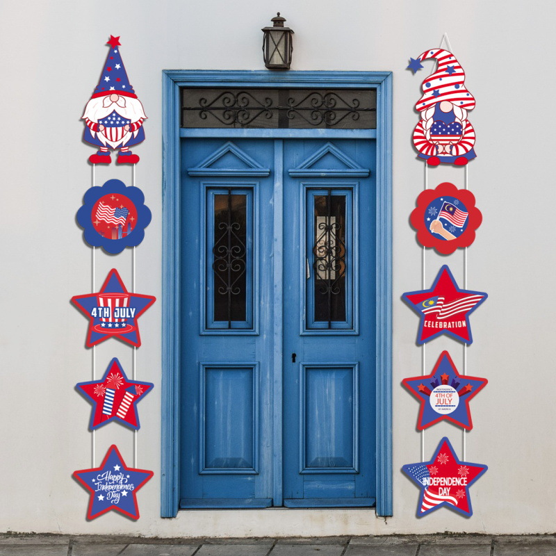 Transfronterizo DE LOS Estados Unidos Día DE LA Independencia decoración puerta colgante patio al aire libre accesorios de diseño de fiesta suministros papel de impresión creativo
