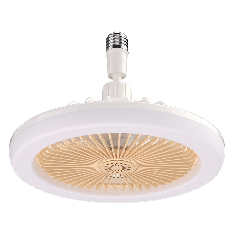 Nuevo producto transfronterizo Lámpara de ventilador de cristal de aromaterapia LED E27 Luz de ventilador de cabezal universal de plástico con atenuación de tornillo