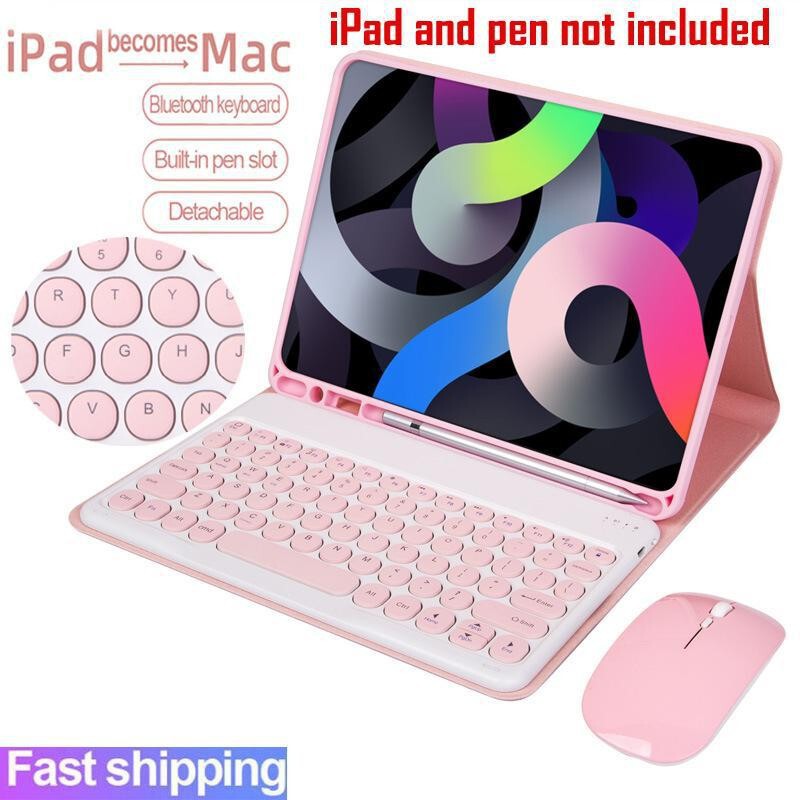 For Spain IPad10.2 9th generation Bluetooth keyboard mouse 9.7 shell air5pro11 leather ipad