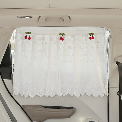 Car curtains Cup Car Baby Sun Protection - lace-cherry-c-style