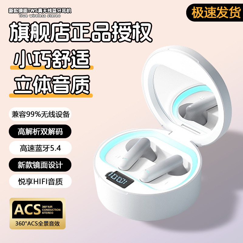 跨境2025新款TWS-K2入耳式无线耳机蓝牙5.3长续航高音质LED灯镜面|undefined