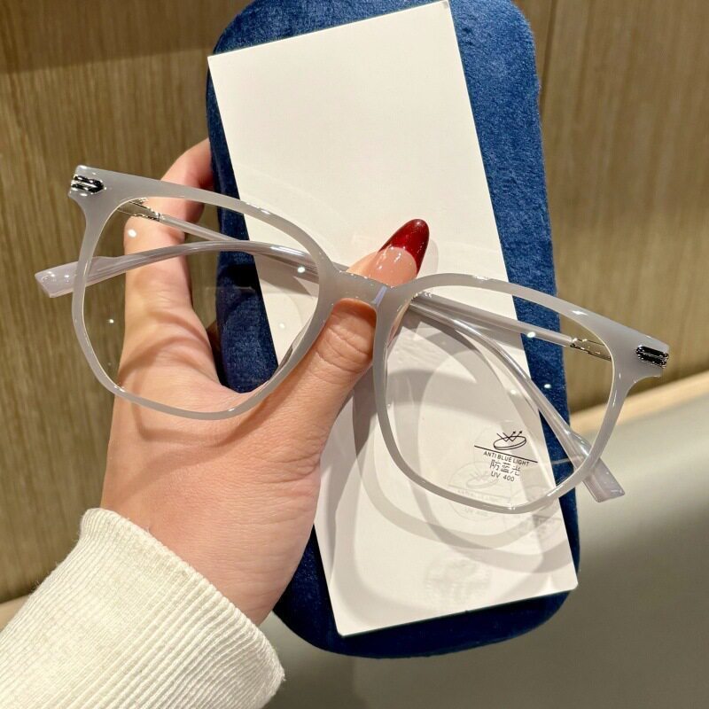 新款多边形眼镜女韩版潮黑框高近视可配度数框大脸防蓝光眼镜框男|undefined
