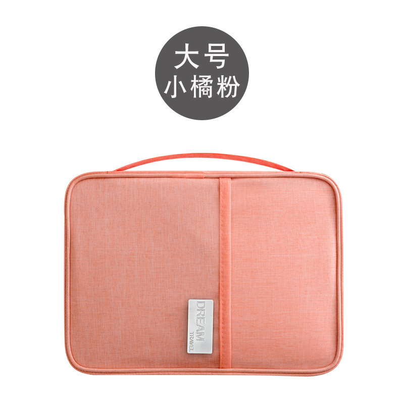 Bolsa de pasaporte de viaje grande bolsa de documento de viaje al extranjero bolsa de embrague impermeable a prueba de polvo portátil titular de la tarjeta billetera