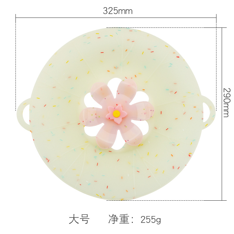 Silicona en forma de flor anti-desbordamiento cubierta de la olla silicona fresco-mantenimiento cubierta de olla giratoria cocina gadget venta al por mayor