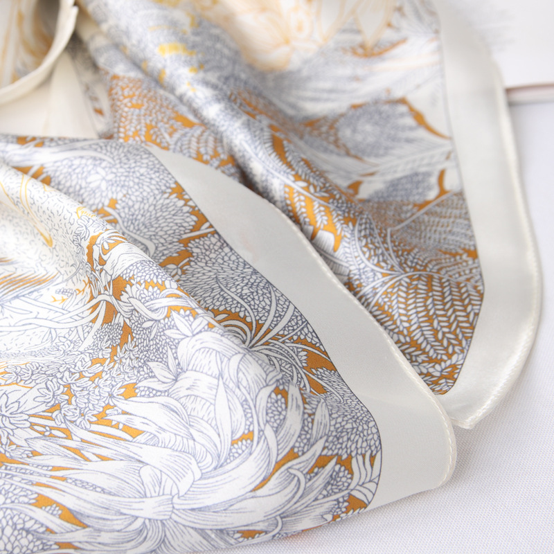 Silk Scarf Classification Women's Elegant Printing  Silk Silk Scarf