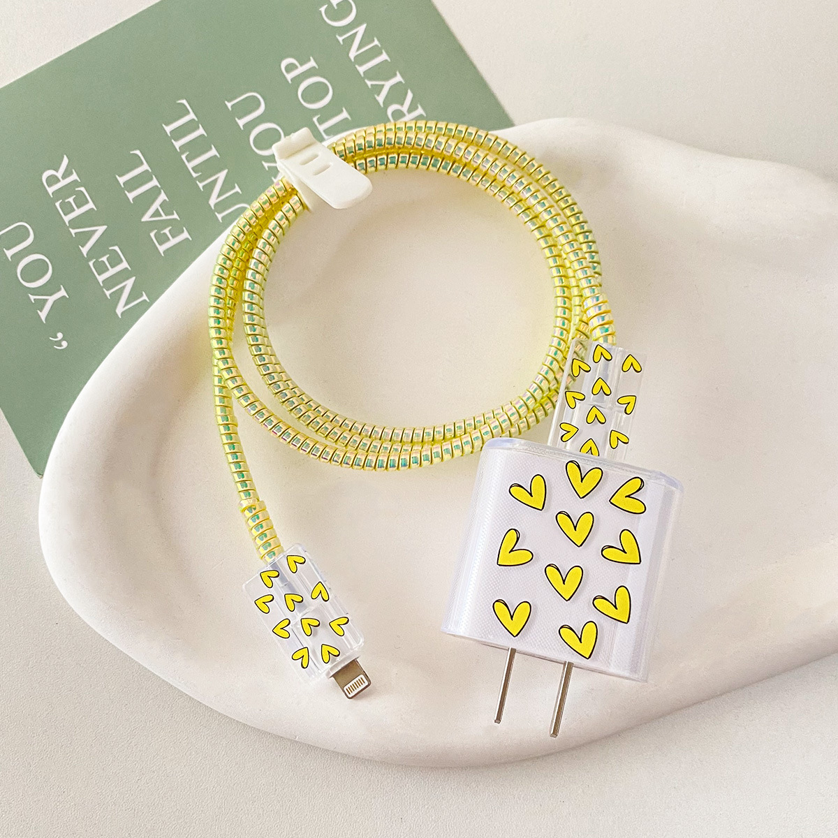 삼성 25w-Multiple Yellow Love [블랙 보더]-헤드 기어 라인 커버 2 1 m 레이저 옐로우 로프