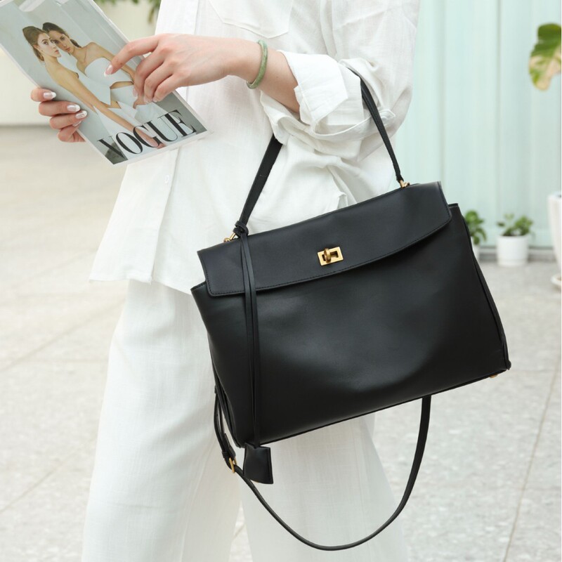 Women's Bag High-end Fashionable Rodeo Tote Bag Genuine Leather Underarm Bag Large Capacity Commuter Portable Carrie Women's Bag