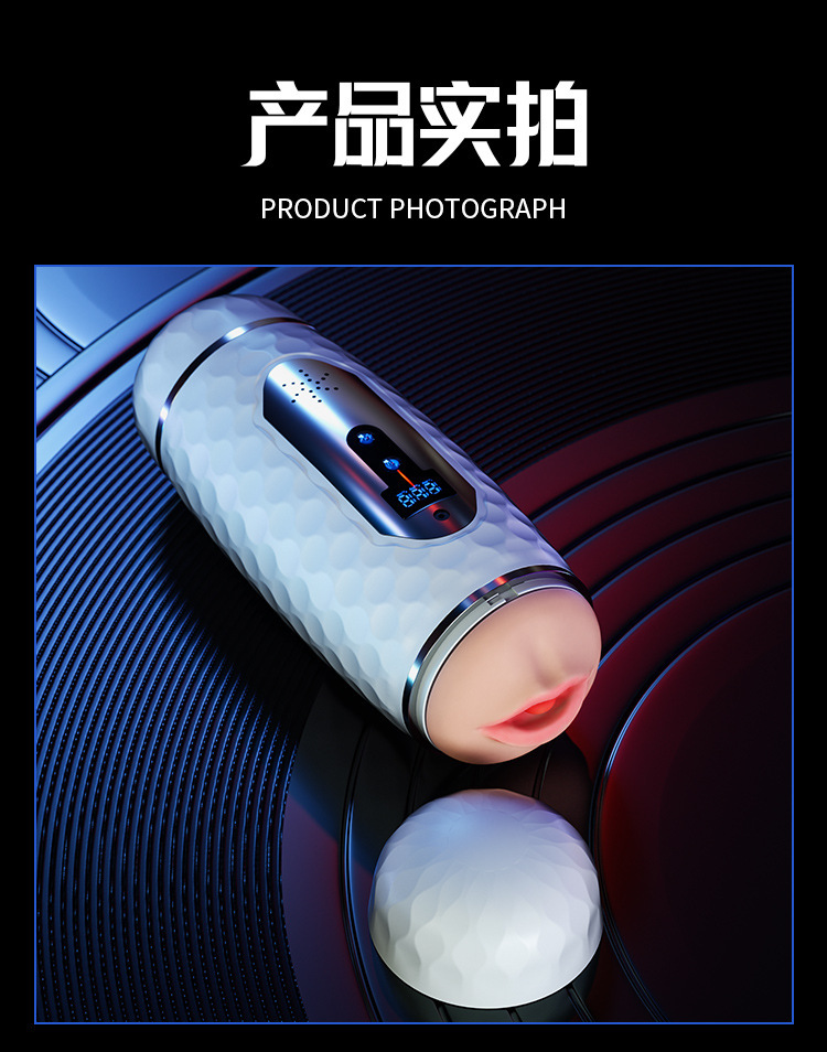 Double-Headed Male Masturbator with Vibration, Heating, Sound and Counting — detail image 24