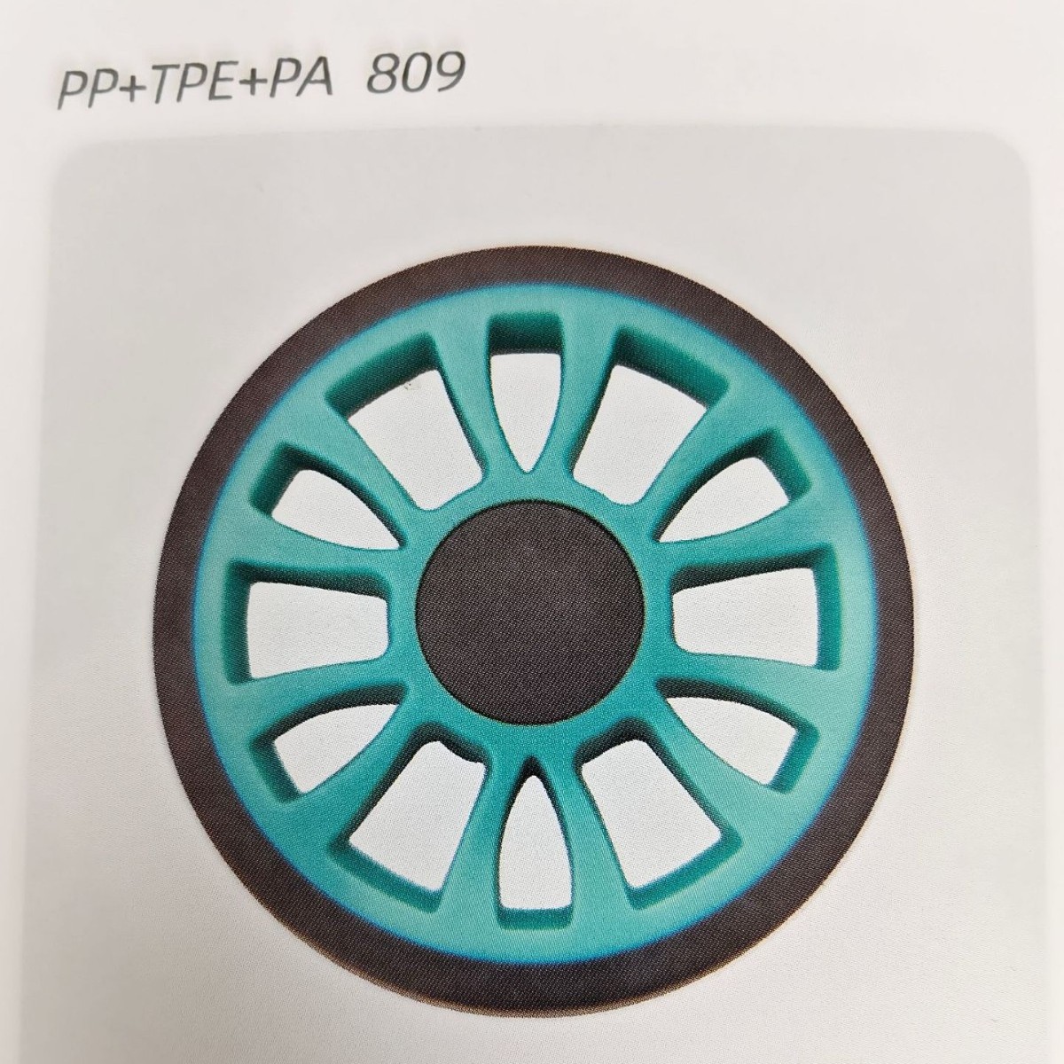 Silent and wear-resistant PP+TPE+PA casters, diameter 48/50/55mm, thickness 11.5mm, for luggage