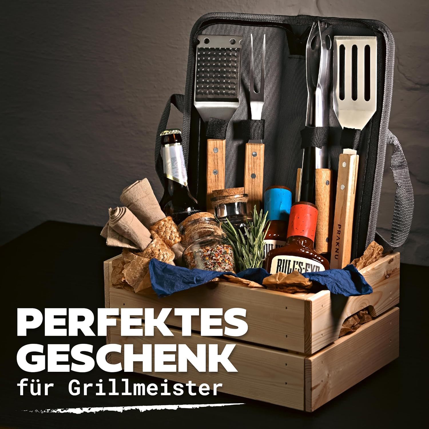 Amazon Cross-border venta caliente juego de barbacoa al aire libre BBQ mango de madera para hornear juego combinación de herramientas de barbacoa