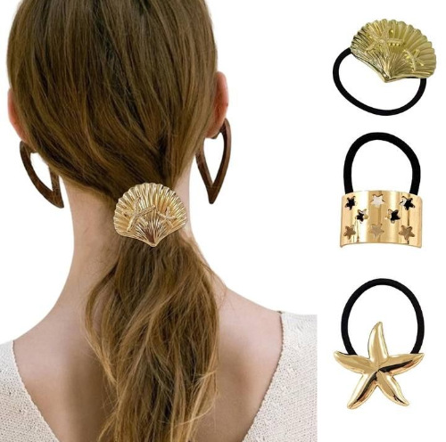 Europa y los Estados Unidos hebilla para el cabello punk personalidad transfronteriza broca de cabello trenzada gótica geometría redonda conjunto anillo de cabello cuerda para el cabello