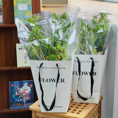 新しい台形の花の手提げ袋の台形の手提げ袋の花屋のバレンタインデーの祝日の贈り物の袋の白色の高級な贈り物の箱