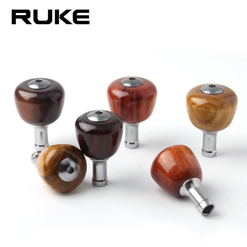 RUKE Luya wheel modified solid wood grip pill D/S universal ball type rosewood water drop wheel spinning wheel accessories DIY