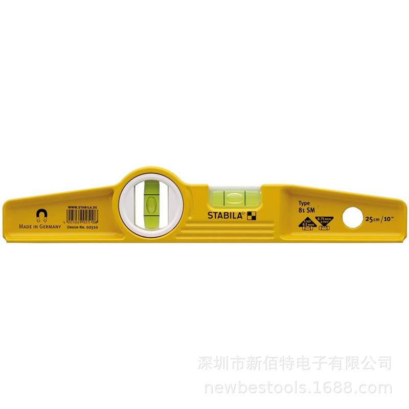 水平尺81SM磁性支柱水平测量斜度25CM铝质两水泡数显电子196