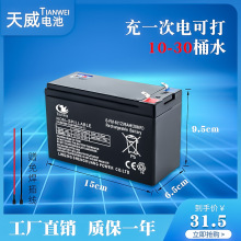 电动喷雾器大容量12v8ah电池农用打药机12伏12ah免维护铅酸蓄电瓶