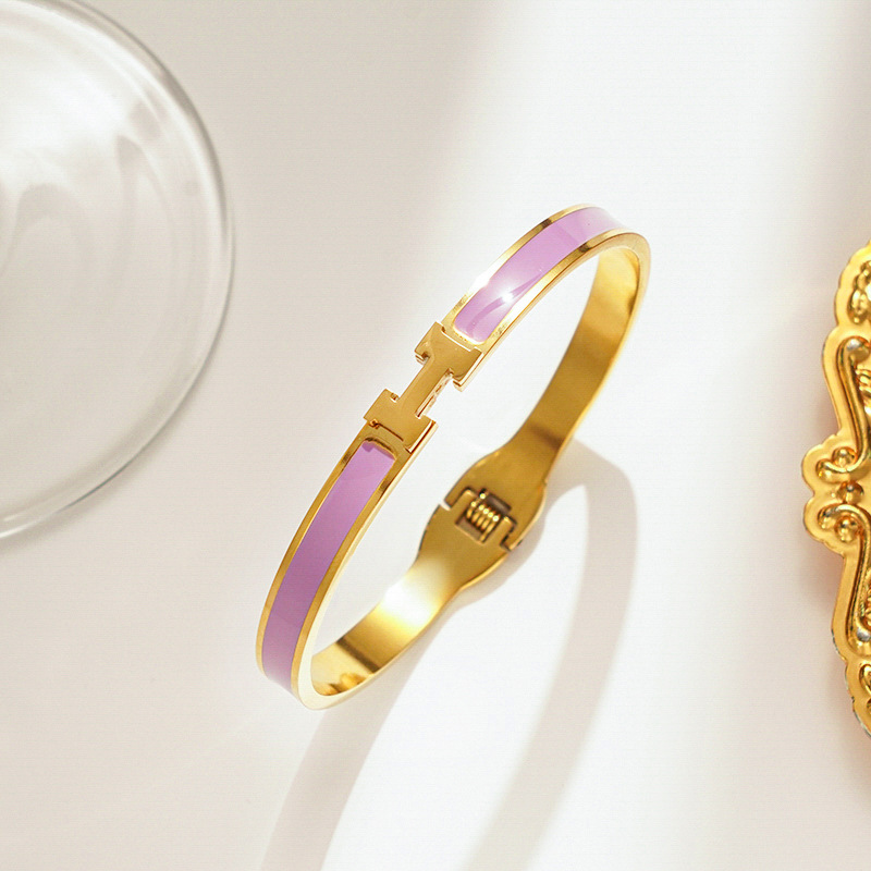 Gold purple bracelet