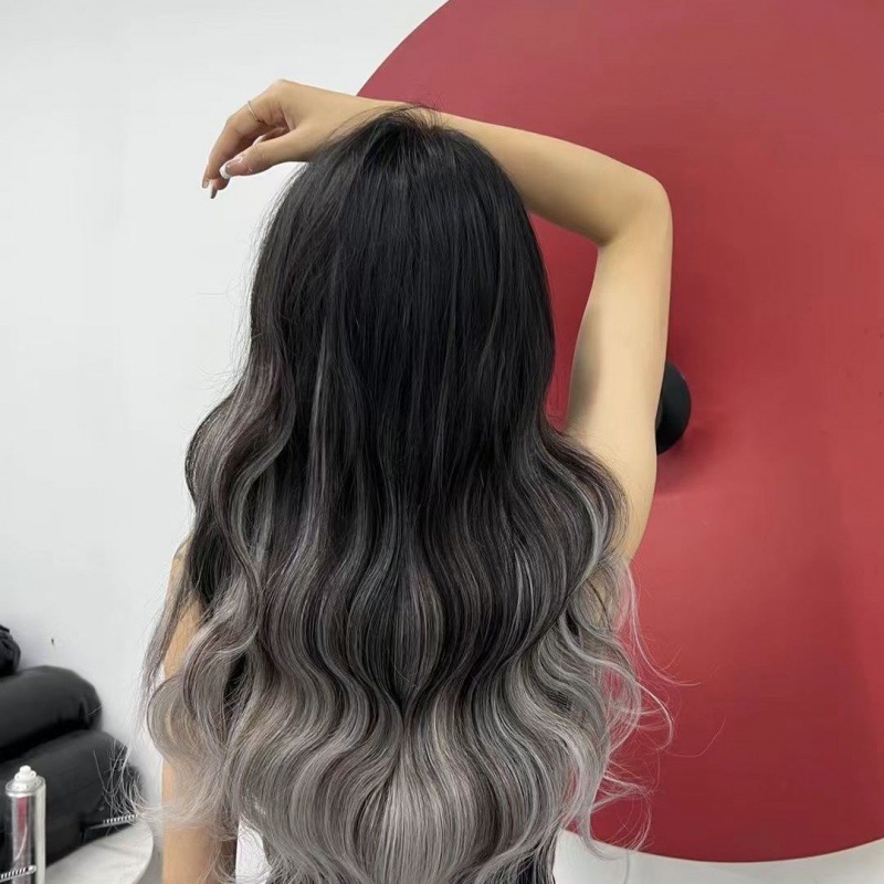 오리지널 땋은 머리 고폭염색 60cm 은회색 200묶음