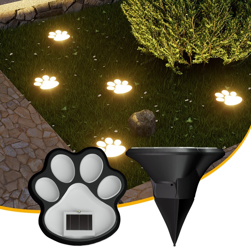 Solar Lawn Light Led Simulated Footprint Dog Paw Ground Stake Light Outdoor Rainproof Garden Decoration Ground Lamp Solar Lawn Light Led Simulated Footprint Dog Paw Ground Stake Light Outdoor Rainproof Garden Decoration Ground Lamp