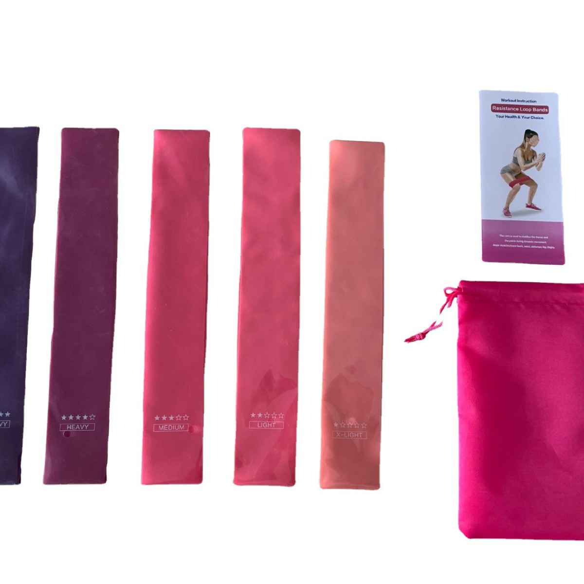 Set de Entrenamiento con Bandas de Resistencia de Yoga, Bandas Elásticas Circulares Delgadas para Ejercicio Físico