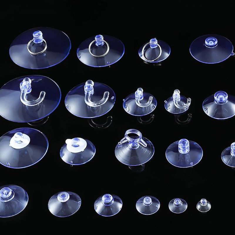 Suction Cup Holder Transparent Glass Small Suction Cup Tile Wall Hanging Hook Car-Mounted Billboard Bracket Hole