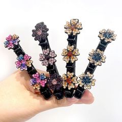 夏のドリル編みヘアクリップ女性のトップ高級感ヘアピン飾りクリップ側側前髪砕髪整理神器