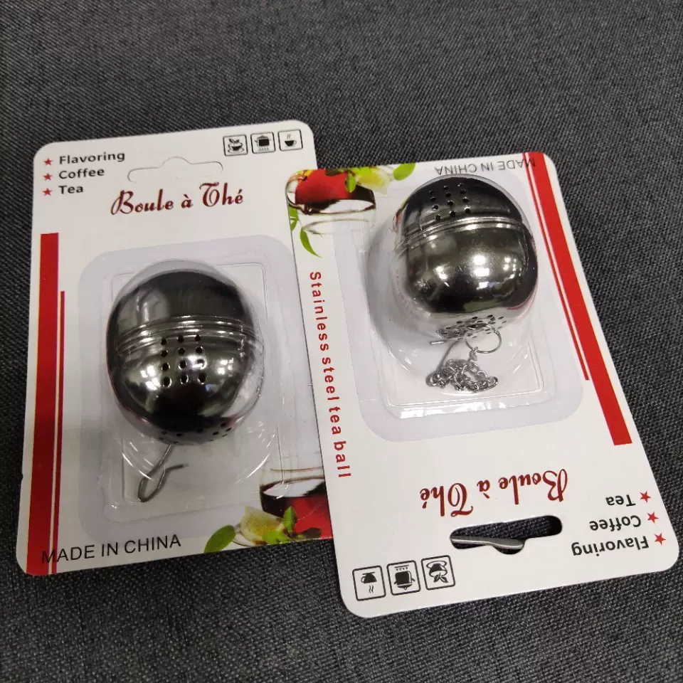 01A茶球茶滤泡茶球形滤茶器410不锈钢铁隔茶叶过滤器隔茶器茶漏
