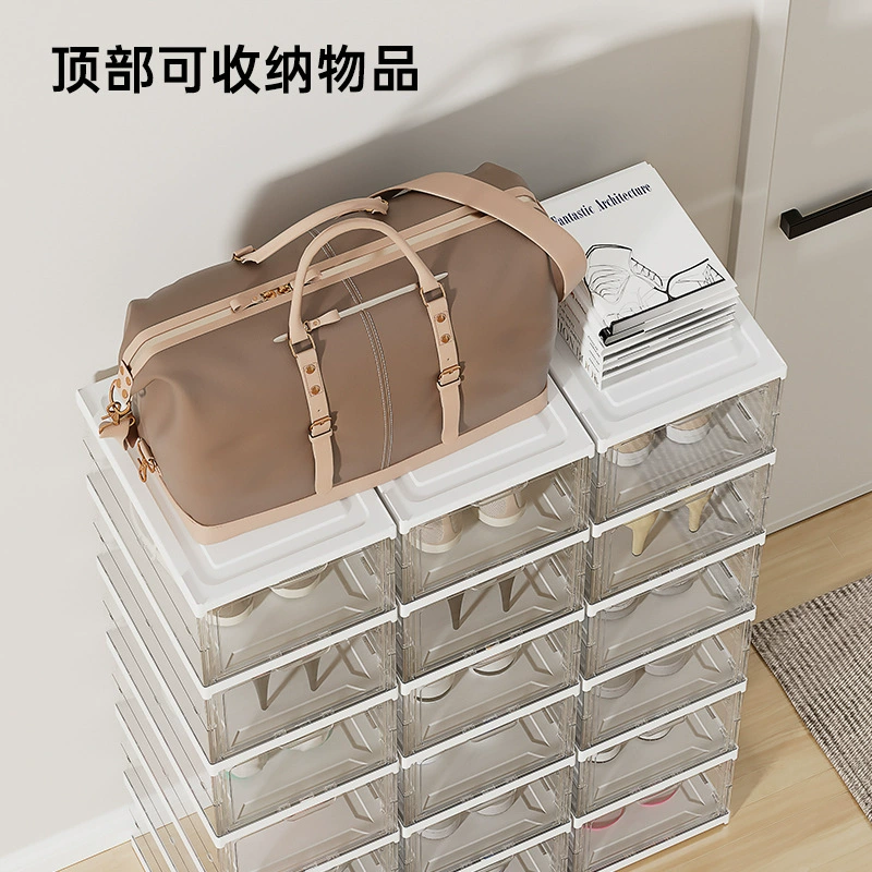 Без установки складная обувная полка пылезащитный прозрачный короб для обуви дом общежитие простой интегрированный многоярусный шкаф для хранения обуви
