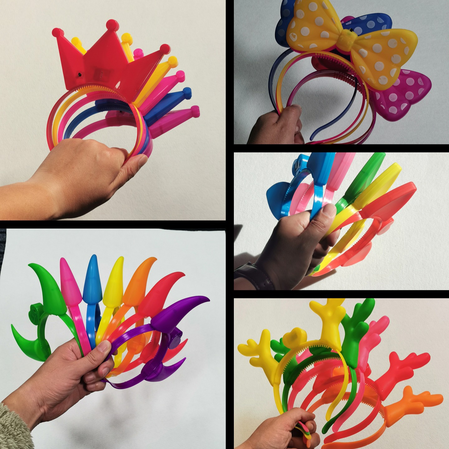 Halloween brillante buey cuerno de ciervo cuerno de gato oídos arco corona corona corona logotipo de impresión de cabello brillante transfronterizo