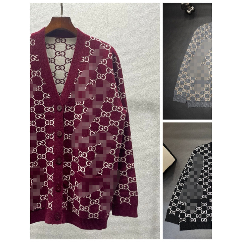 Shenzhen Nanyou High-End Custom Vintage Double-Sided Jacquard Collar Cardigan Sweater Casual Loose Knitted Cardigan Jacket Shenzhen Nanyou High-End Custom Vintage Double-Sided Jacquard Collar Cardigan Sweater Casual Loose Knitted Cardigan Jacket