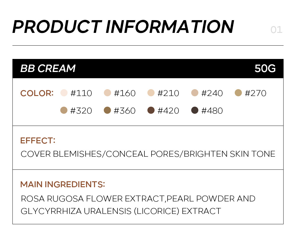 Cross-border QUIYUM BB Cream (Color Box) 50g Moisturizing Concealer without smudging manufacturer's stock wholesale undefined