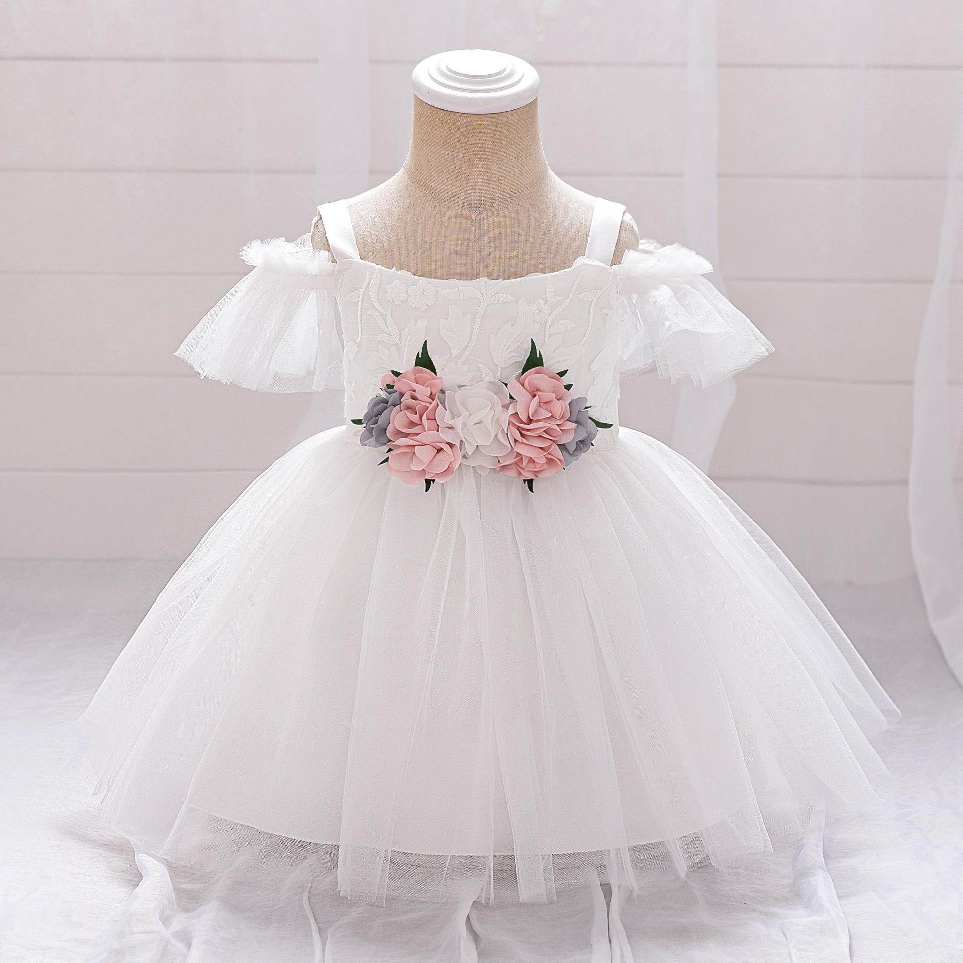 2026 nuevo vestido de niñas bordado vestido de princesa vestido de aniversario vestido de boda vestido de princesa florista vestido de espectáculo