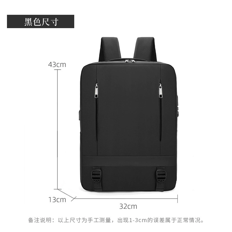Capacious laptop, backpack, travel bag, school bag, business version