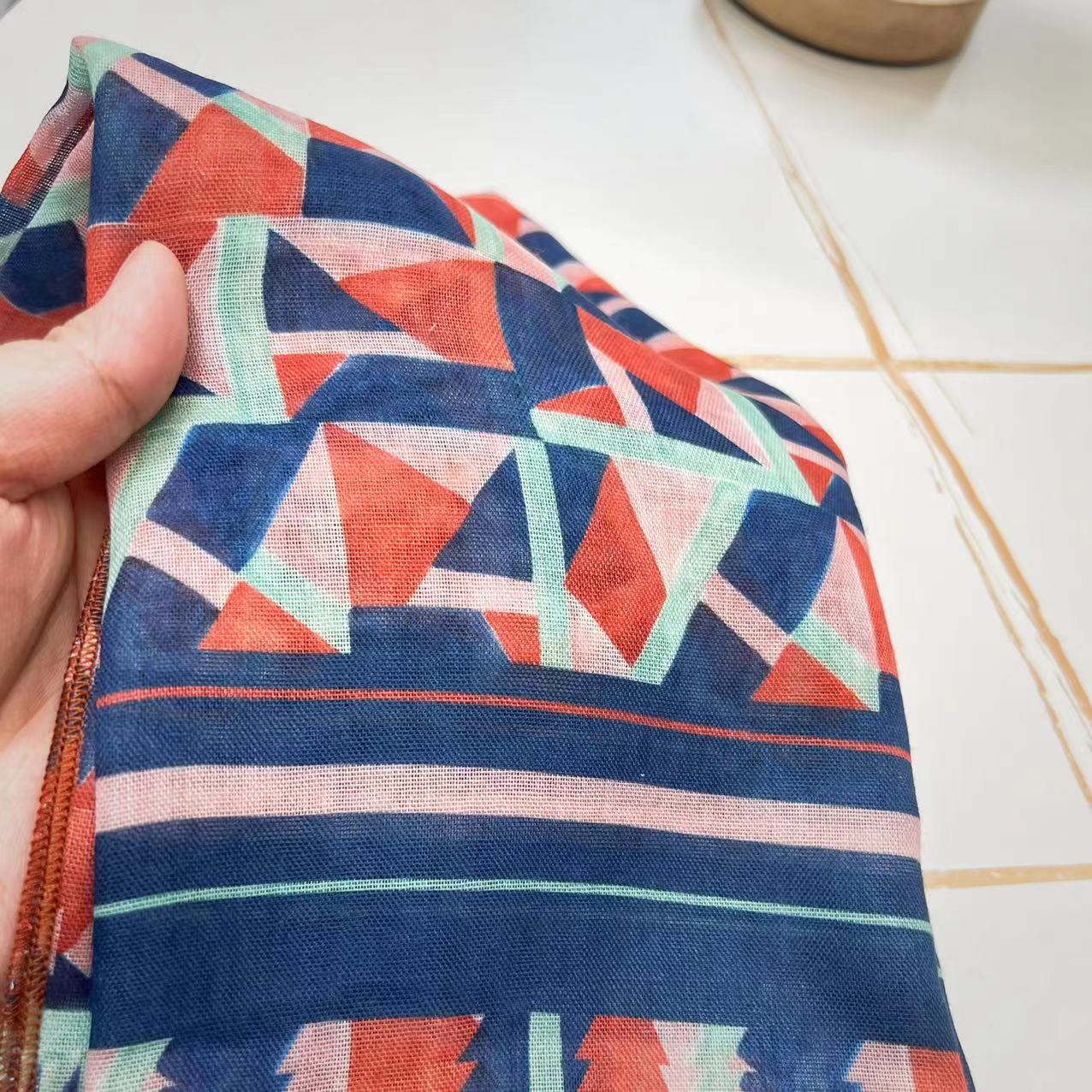 60g Weight Kerchief Classification Daily Occasion cotton and linen Material Flower Pattern Summer Season Women's Gender IG Style Style Women's IG Style Flower Cotton And Linen Kerchief 11
