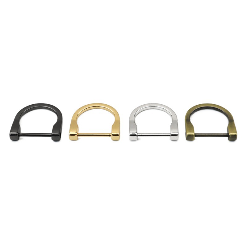 Spot wholesale detachable screw d-buckle inner diameter 23mm movable screw metal horseshoe buckle bag hardware accessories