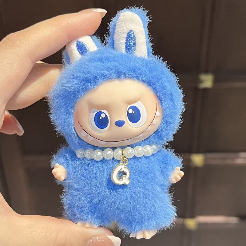 mini版labubu4代珍珠项链迷你拉布布挂件26个字母吊坠配件娃衣|undefined