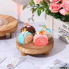 亚马逊实木底座支架木质浴室洗漱用品托盘香薰蜡烛底托饰品展示架