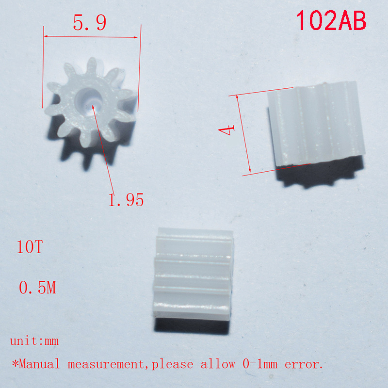 10 Tooth Motor Plastic Gear Transmission Small Plastic Servo Aircraft Model Toy Accessories Aliexpress 0610A-4